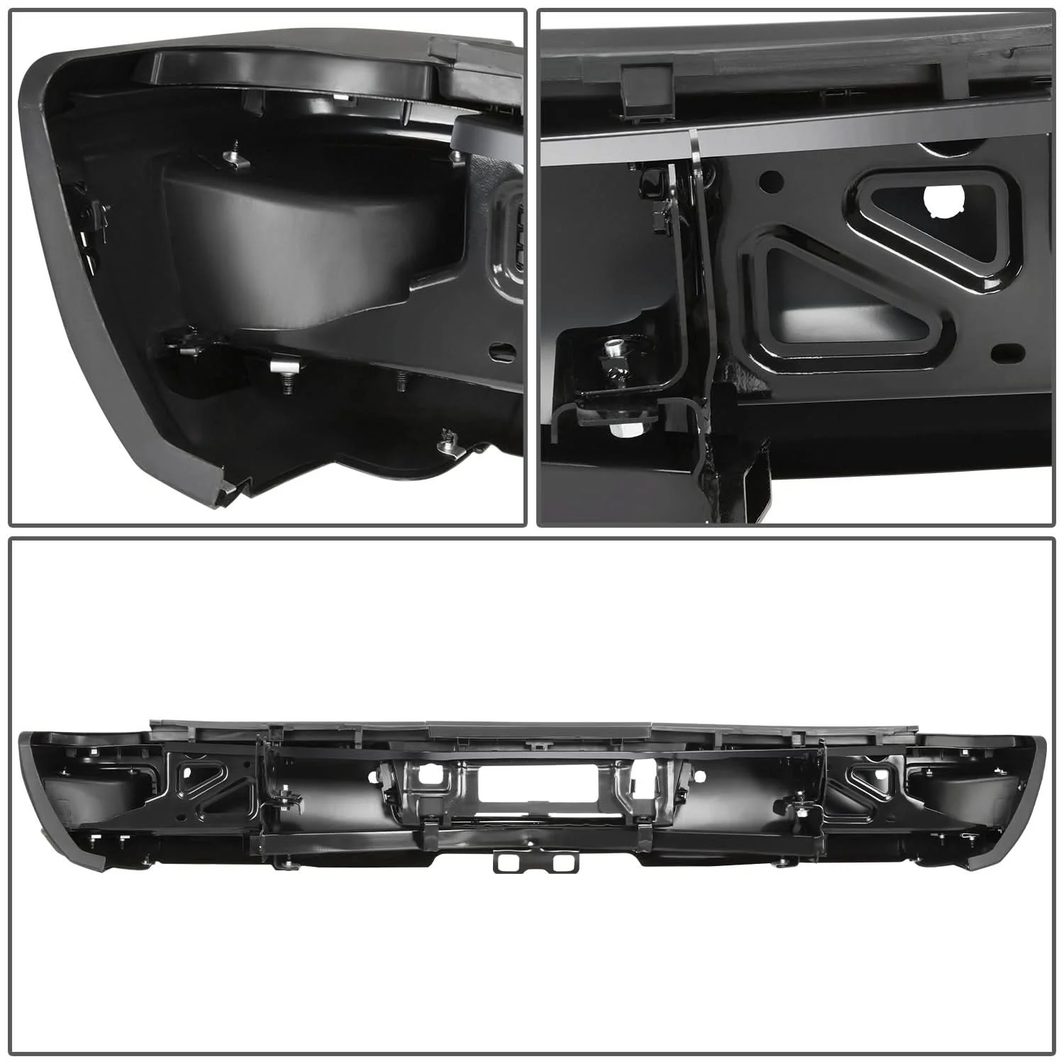 15-19 Silverado Sierra 2500 3500 Rear Step Bumper w/ Sensor Hole & Hitch - Image 5