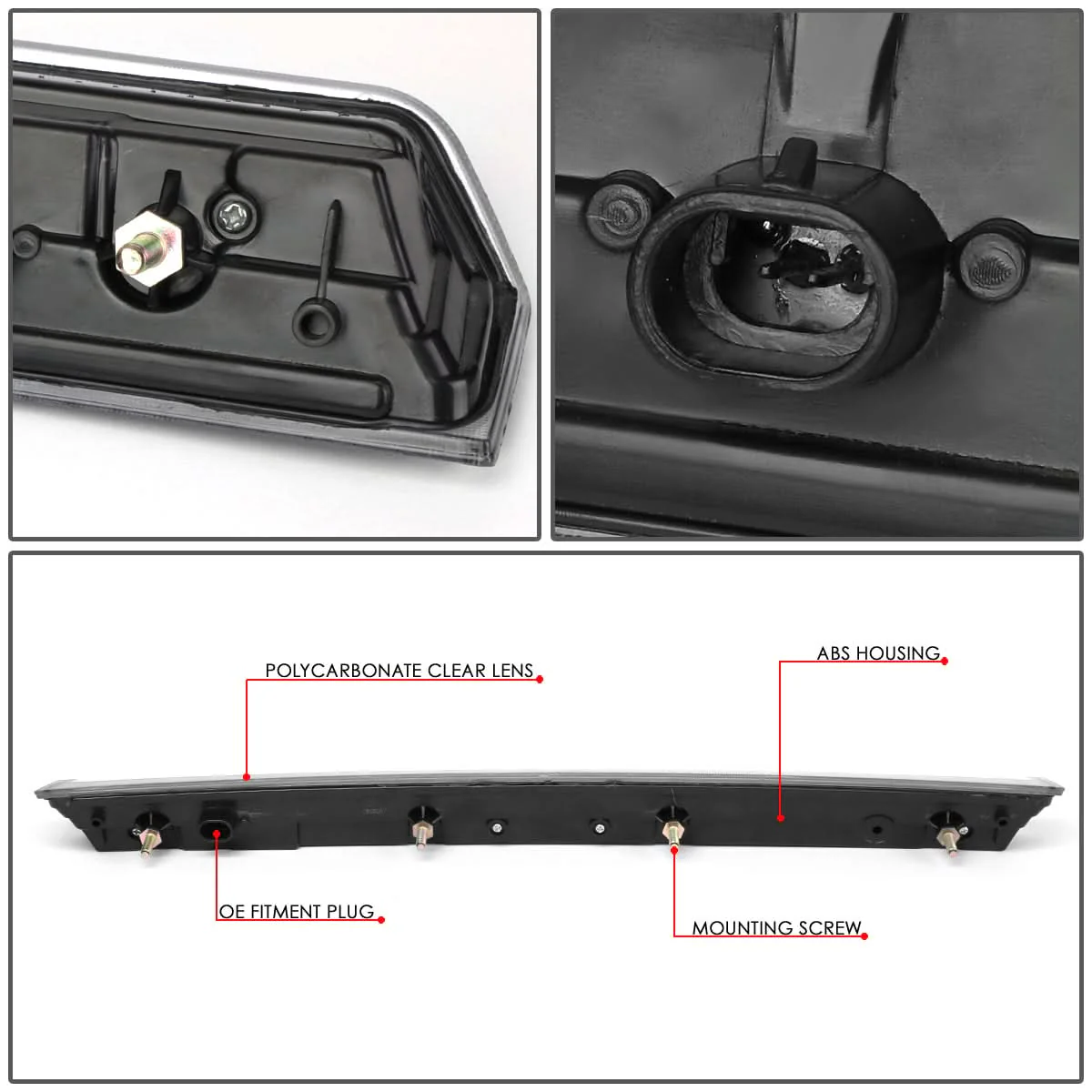 15-20 Chevrolet Tahoe Suburban LED 3rd Brake Light - Black - Image 4