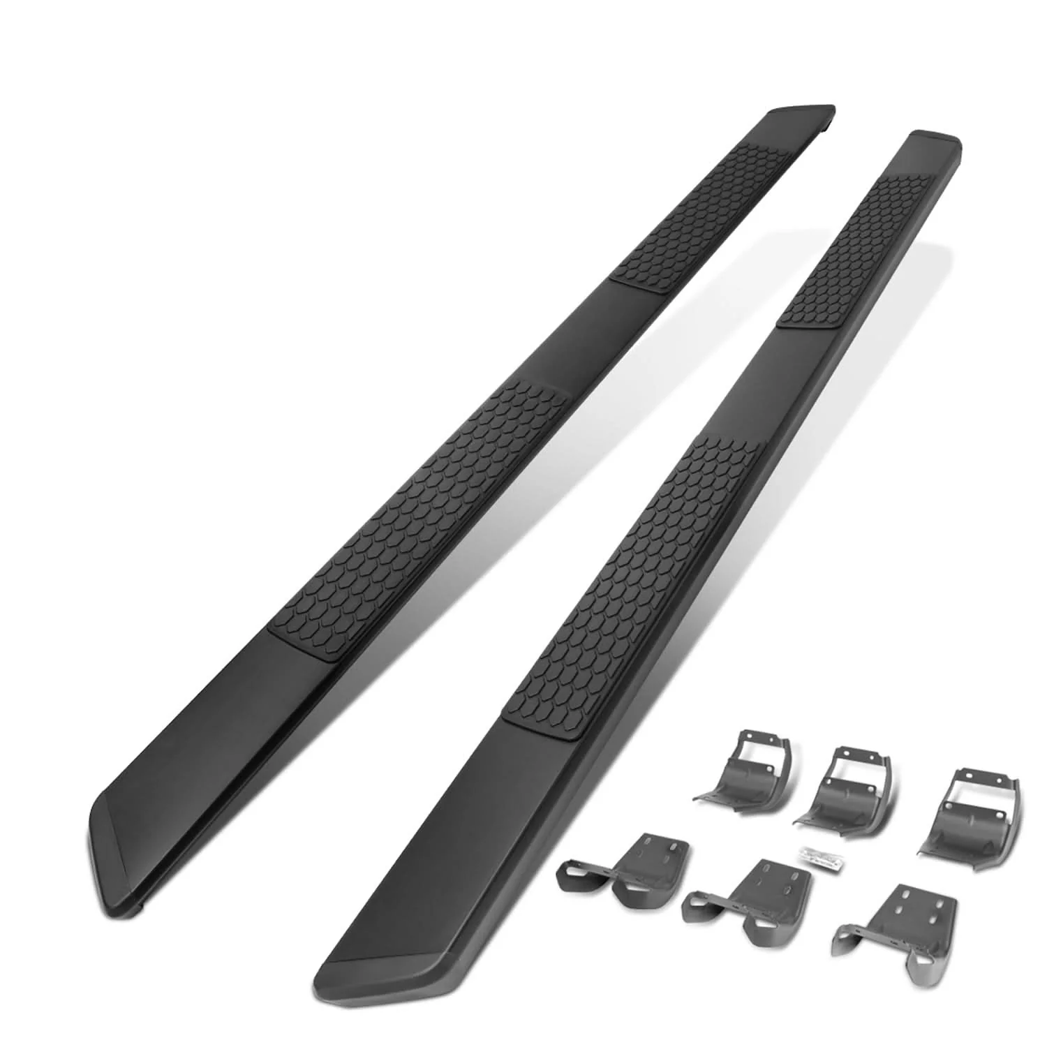 15-20 Ford F-150 / 17-20 F-250 F-350 Crew Cab 5.5" Nerf Bars Black - Image 3