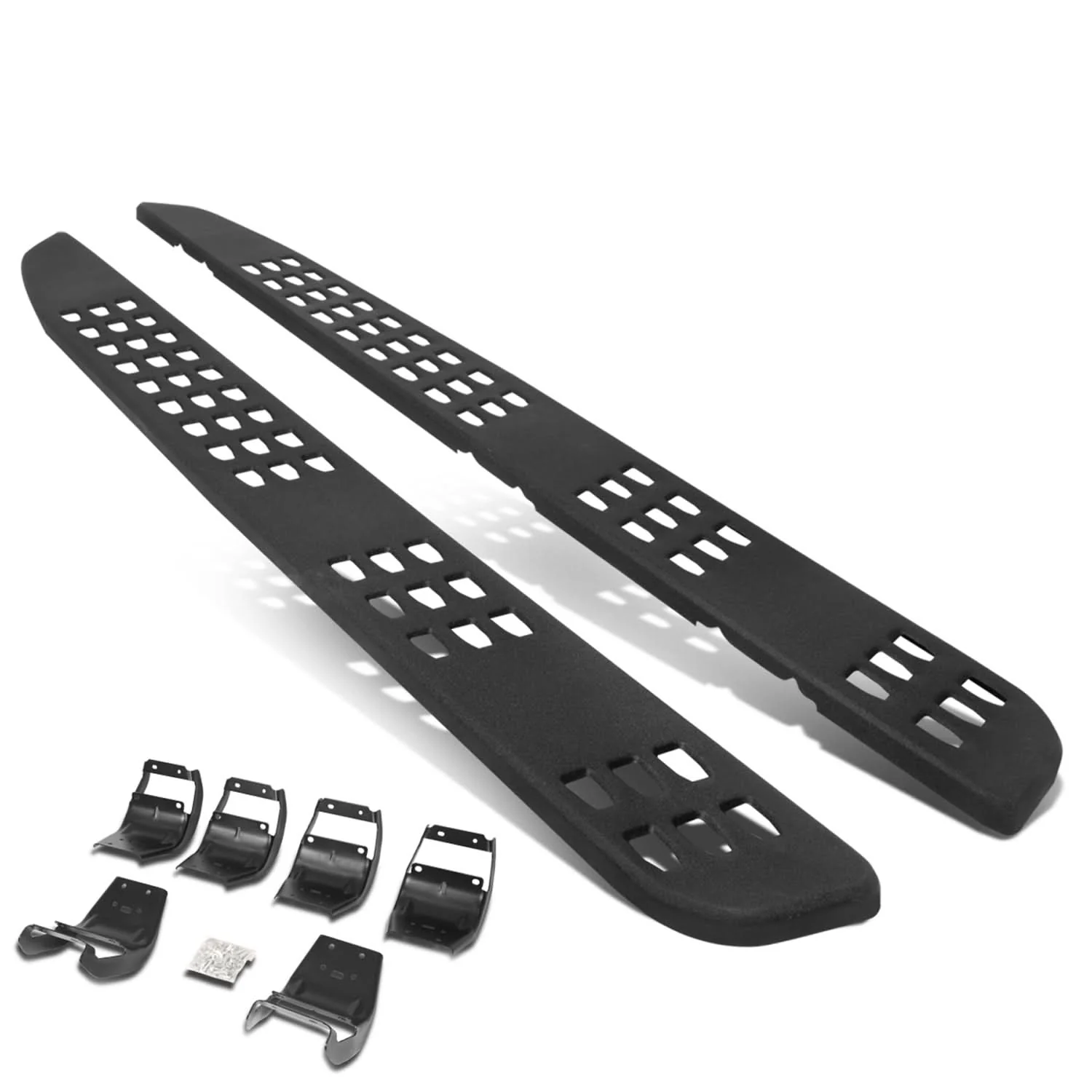 15-20 Ford F-150 / 17-20 F-250 F-350 Raptor Style Nerf Bars Crew Cab Black - Image 2