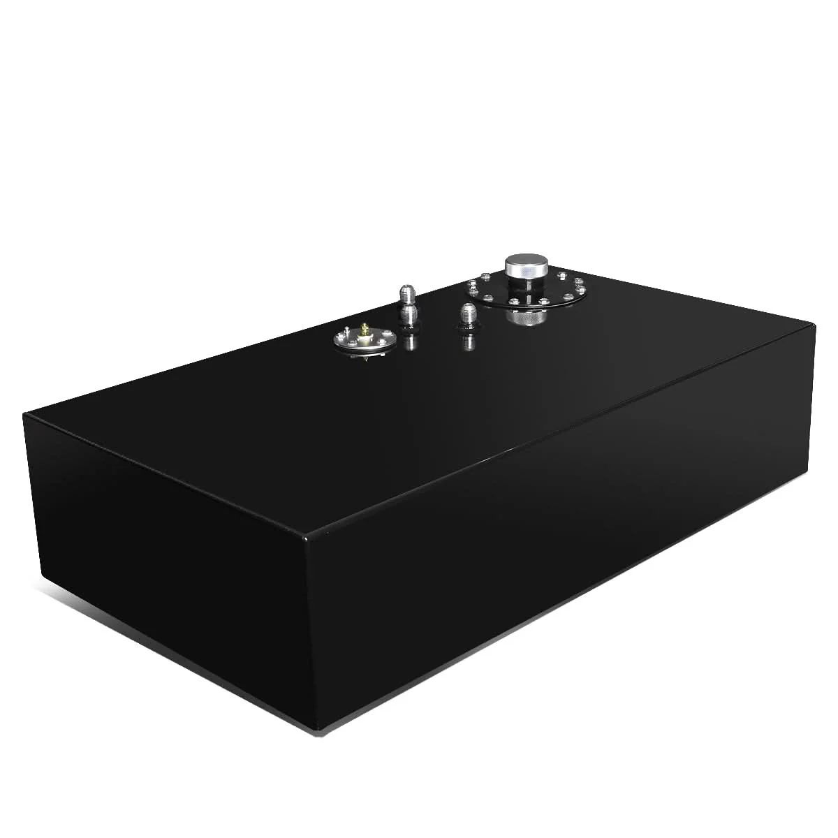17 Gallon Fuel Cell Gas Tank Bottom-Feed Flat Black Aluminum - Image 2