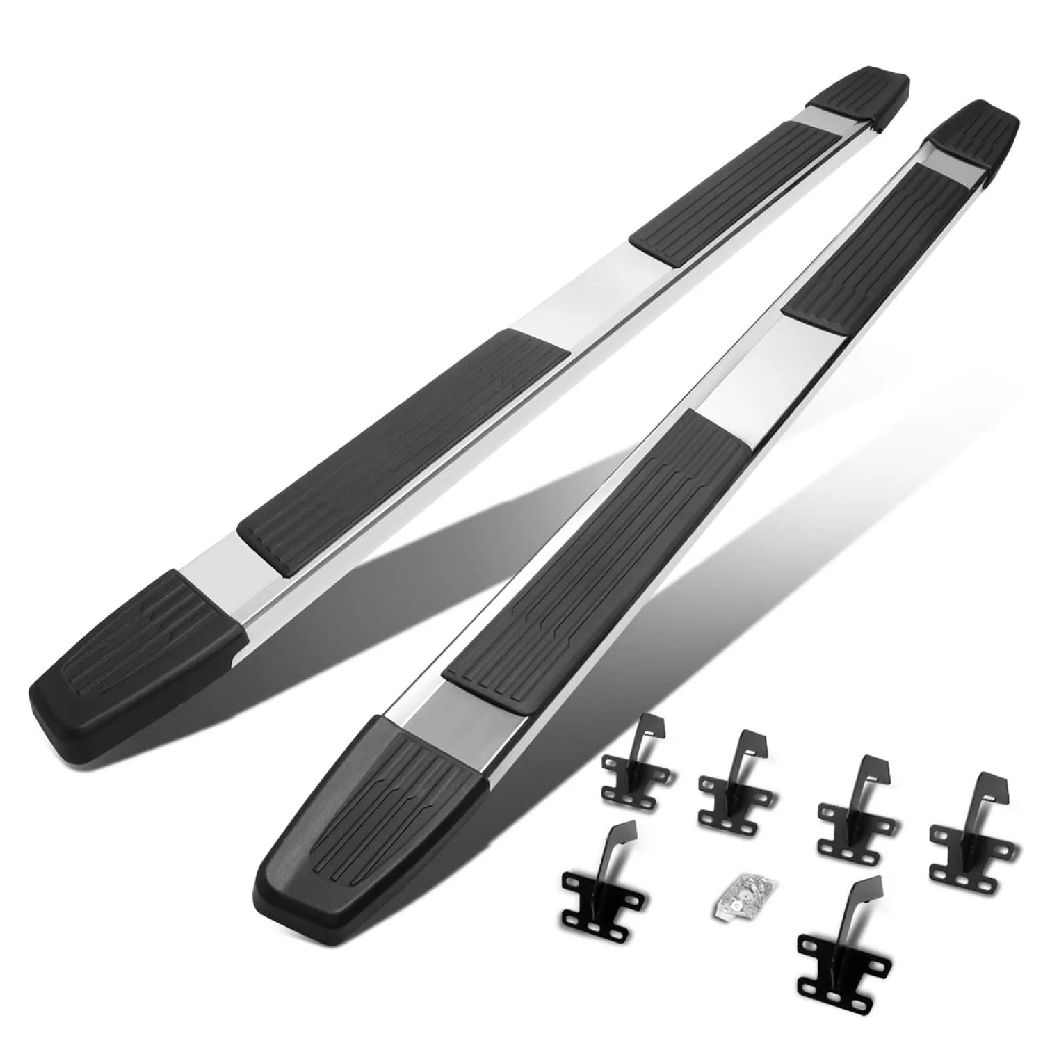 19-20 Dodge Ram 1500 Crew Cab 5.25" Nerf Bar Step Bar Chrome/Black - Image 3