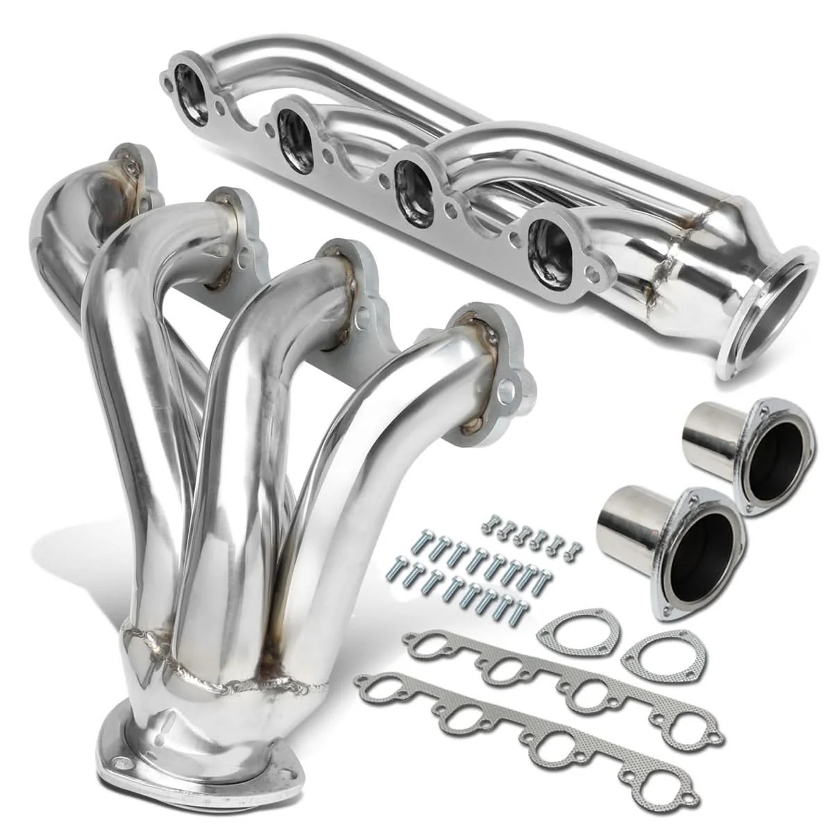 1957-1972 Ford F-100 5.8L 5.9L 6.4L V8 Shorty Headers Stainless Steel - Image 2