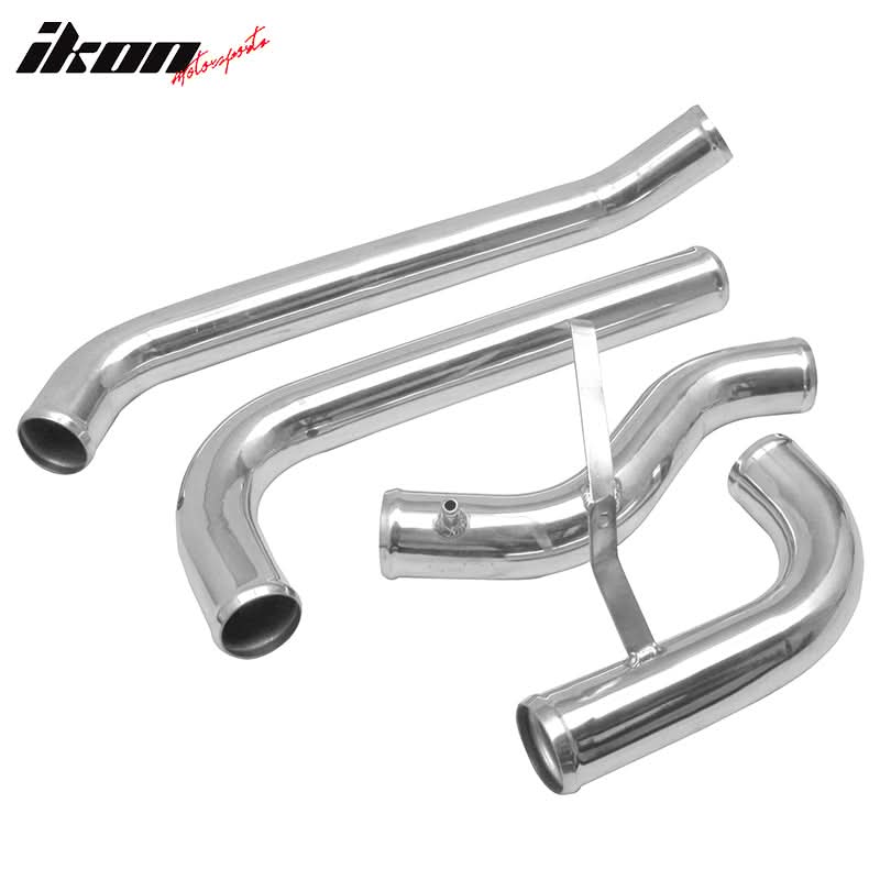 1988-2000 Honda Civic Chrome Blue Intercooler Piping Kits Aluminum - Image 3