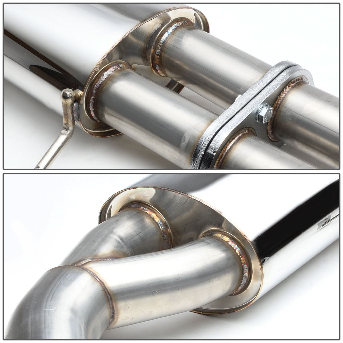 1989-1994 Nissan 240SX Dual Tip Catback Exhaust - Stainless Steel - Image 5