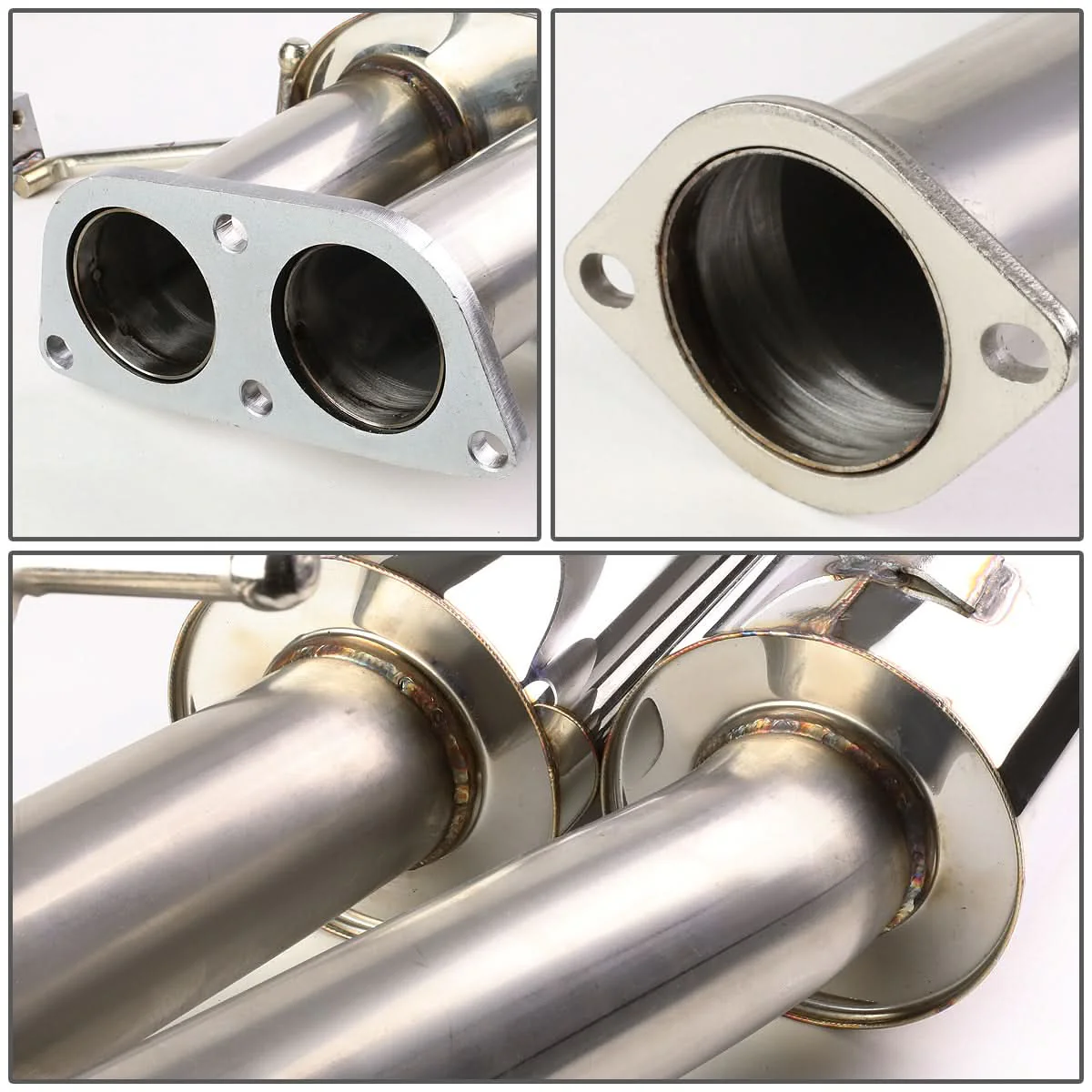 1989-1994 Nissan 240SX Dual Tip Catback Exhaust - Stainless Steel - Image 6