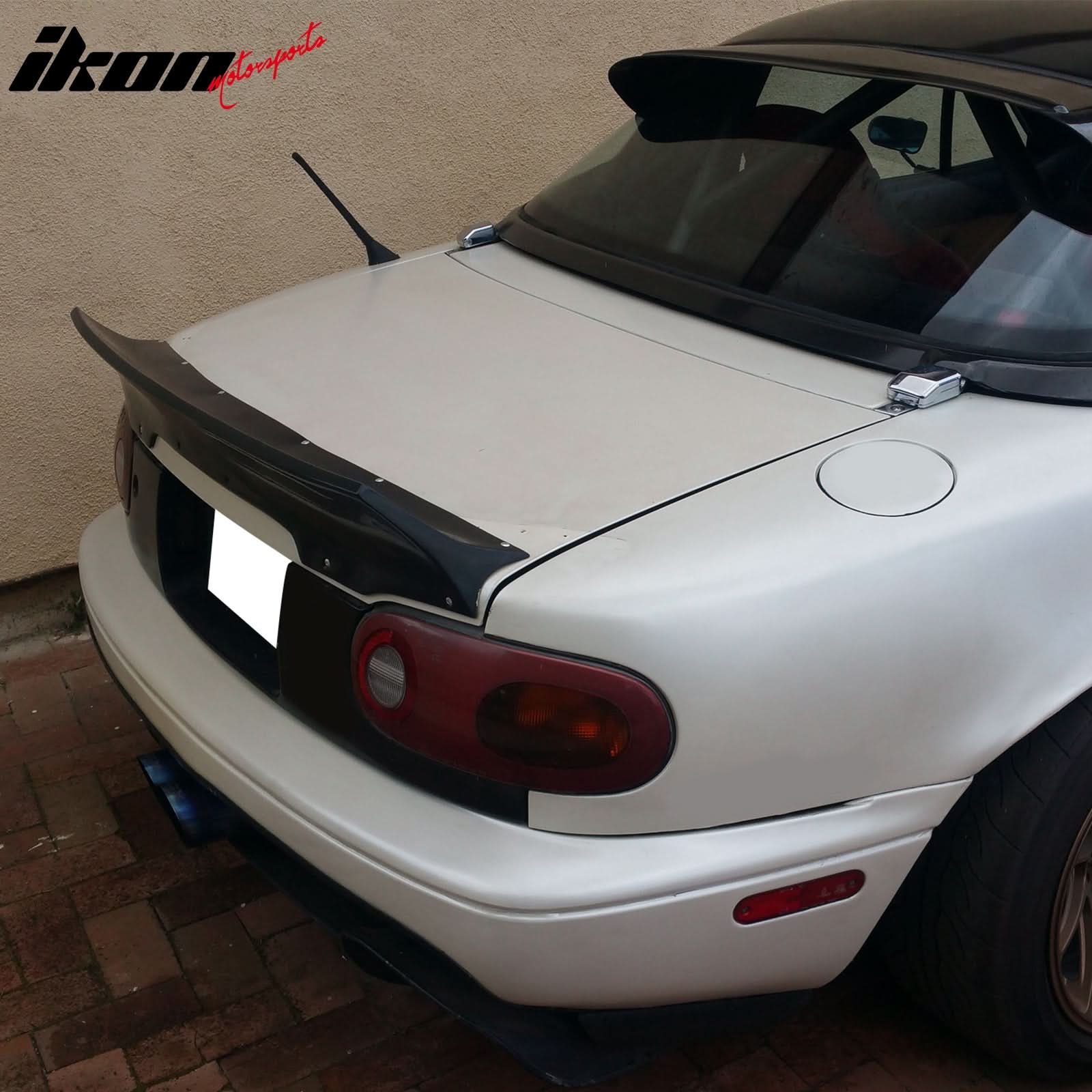 1990-1997 Mazda Miata RB Rocket Style Add-on Black Trunk Spoiler PU - Image 3