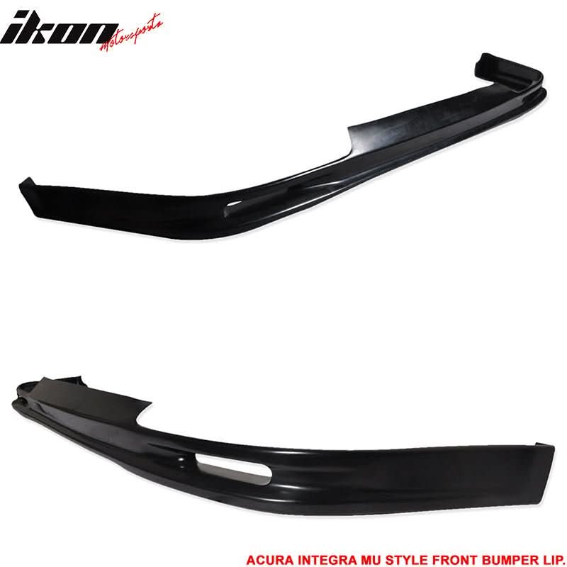 1992-1993 Acura Integra MU Style Unpainted Black Front Bumper Lip PU - Image 2