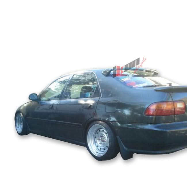 1992-1995 Honda Civic Sedan JDM Style Rear Roof Spoiler Carbon Fiber - Image 3