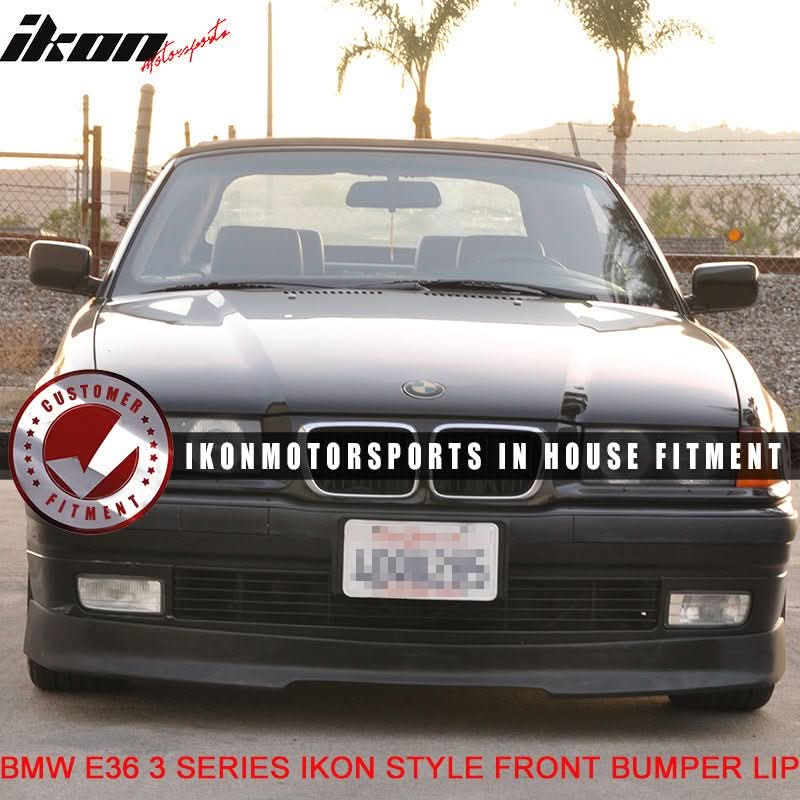 1992-1998 BMW E36 3-Series Unpainted Black Front Bumper Lip PU - Image 4