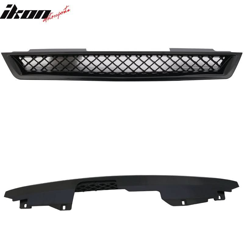 1994-1997 Honda Accord T-R Black Front Grill Hood Mesh Grille ABS - Image 3