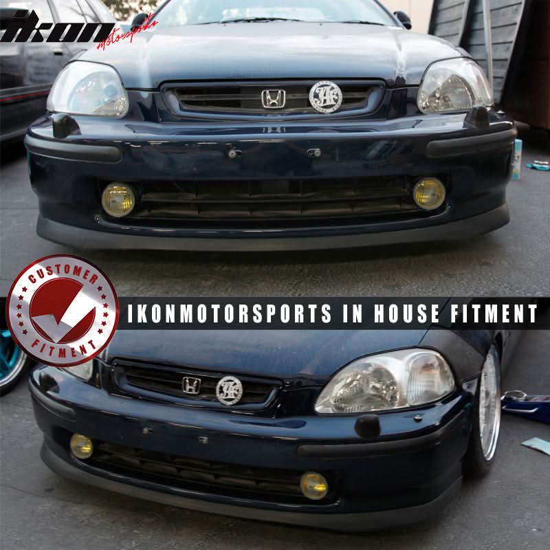 1996-1998 Honda Civic EK 2Dr 3Dr 4Dr SIR OE Style Front Bumper Lip PU - Image 2