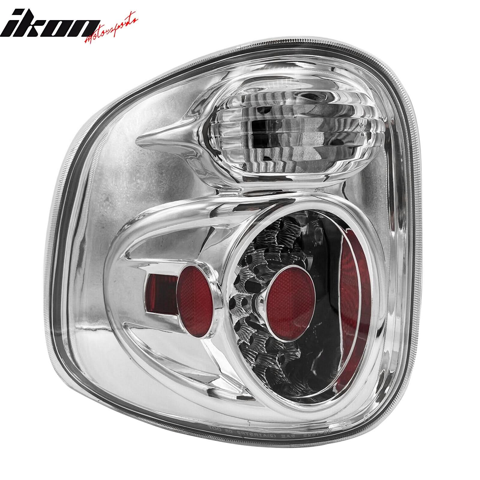 1997-2003 Ford F-150 Chrome Clear Lens LED Tail Lights Rear Brake Lamp - Image 3