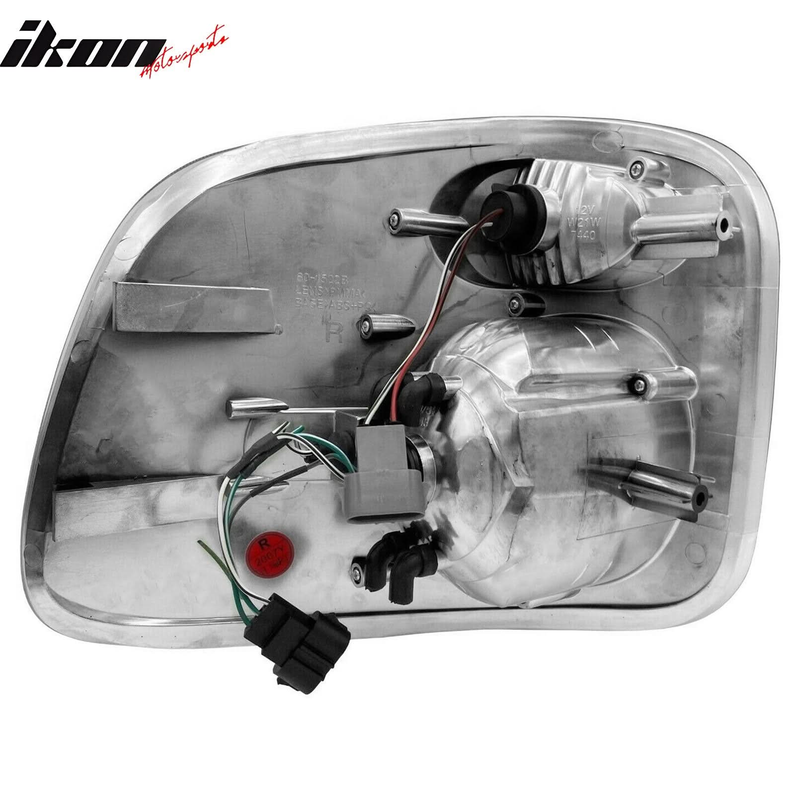 1997-2003 Ford F-150 Chrome Clear Lens LED Tail Lights Rear Brake Lamp - Image 4