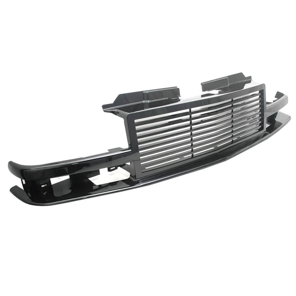 1998-2005 Chevy S10 Blazer Billet Black Front Bumper Hood Grille ABS - Image 3