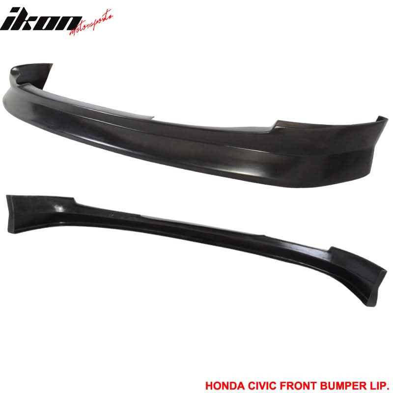 1999-2000 Honda Civic EK CS Style Unpainted Front Lip Splitter PU - Image 6