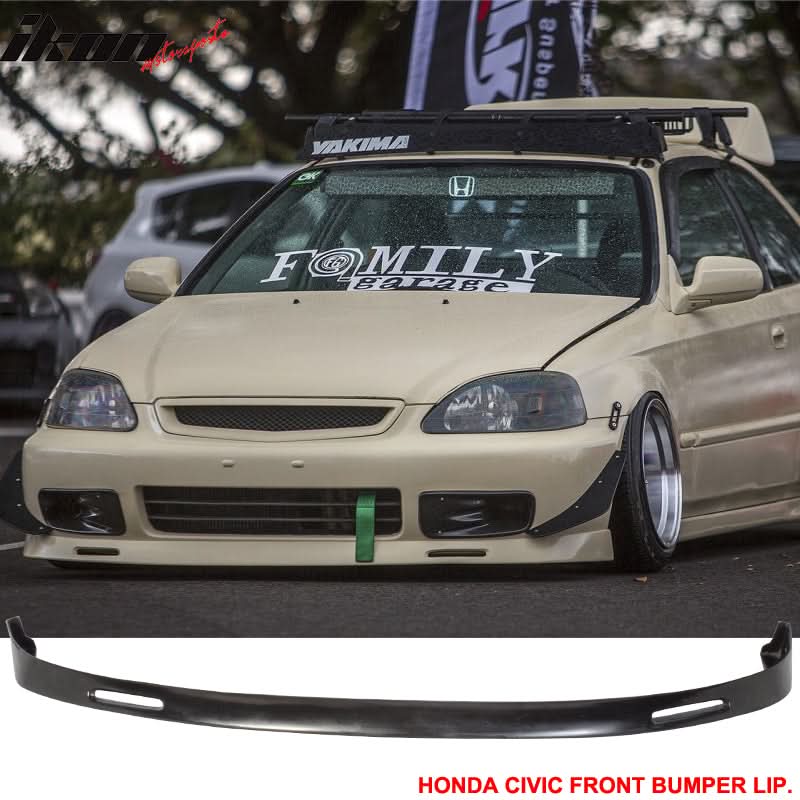 1999-2000 Honda Civic OE Style Front Bumper Lip PU - Image 16