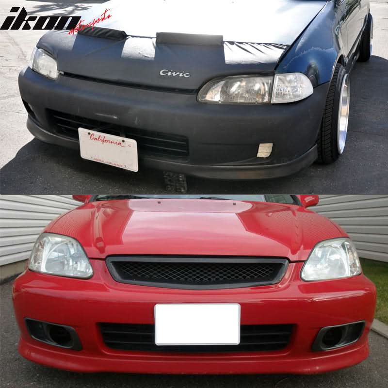 1999-2000 Honda Civic OE Style Front Bumper Lip PU - Image 5