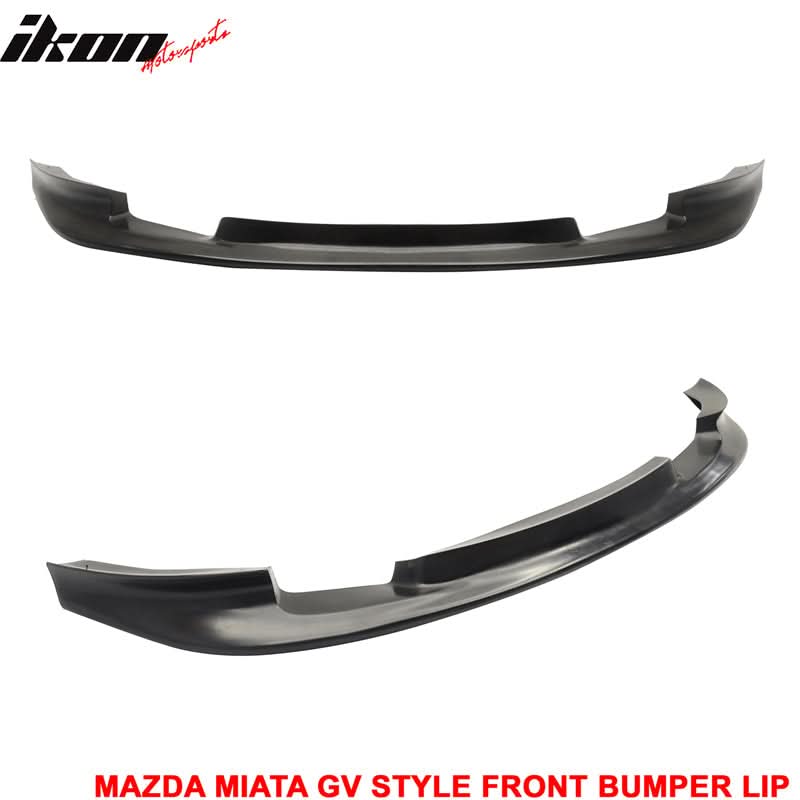 1999-2000 Mazda Miata MX-5 GV Unipainted Black Front Bumper Lip PU - Image 4