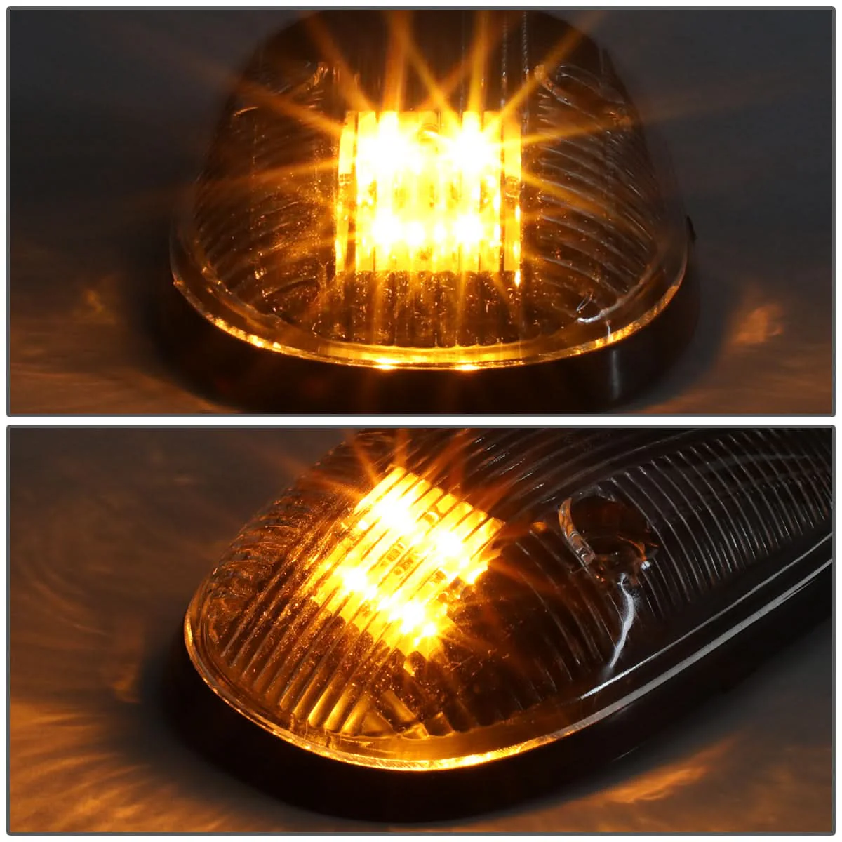 1999-2002 Dodge Ram 2500/3500 Cab Light - Black Housing Amber LED - Image 3