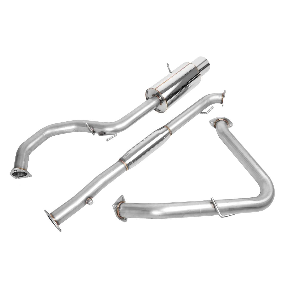 1999-2003 Mitsubishi Galant Single Tip Catback Exhaust Stainless Steel - Image 7