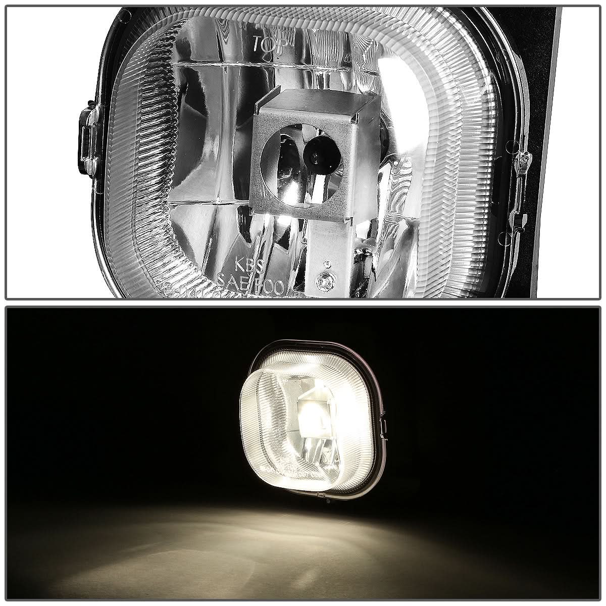 1999-2004 Ford F-250 F-350 F-450 Super Duty Clear Fog Lights Kit - Image 4