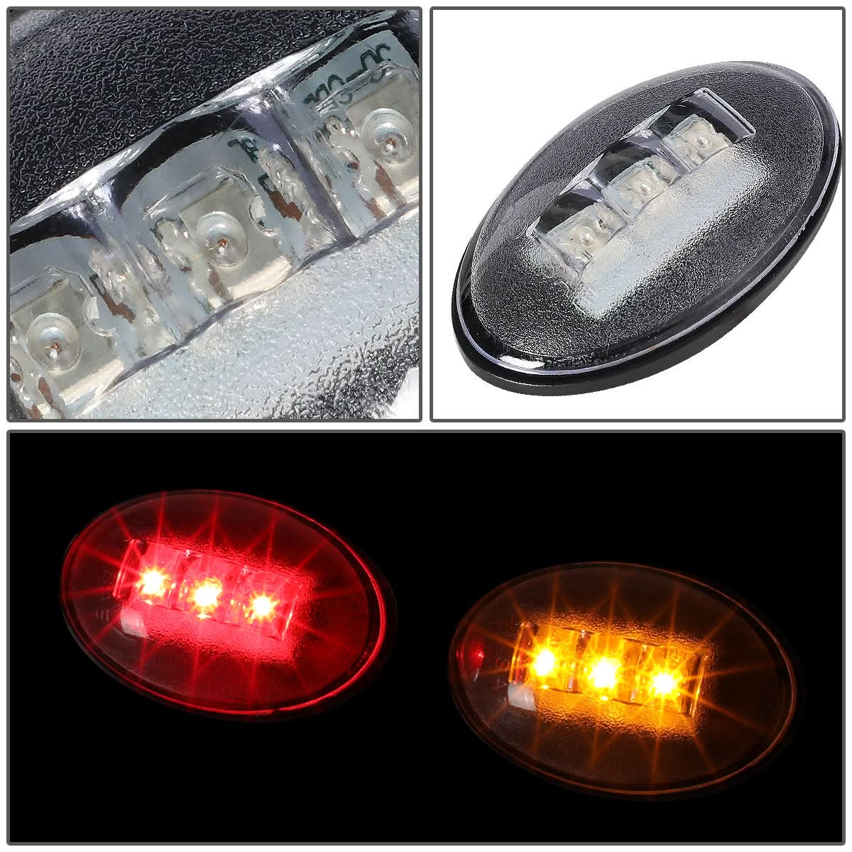 1999-2010 Ford F-250SD F-350SD F-450SD Dually Fender Light Kit 4PCS Clear - Image 5