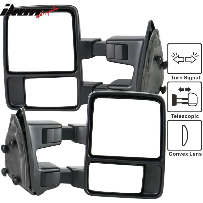 1999-2015 Ford F250 F550 Tow Towing Mirrors Manual Pair