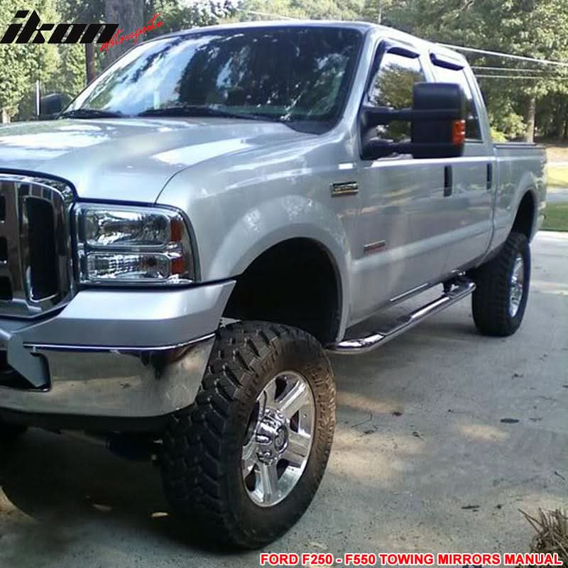 1999-2015 Ford F250 F550 Tow Towing Mirrors Manual Pair - Image 3