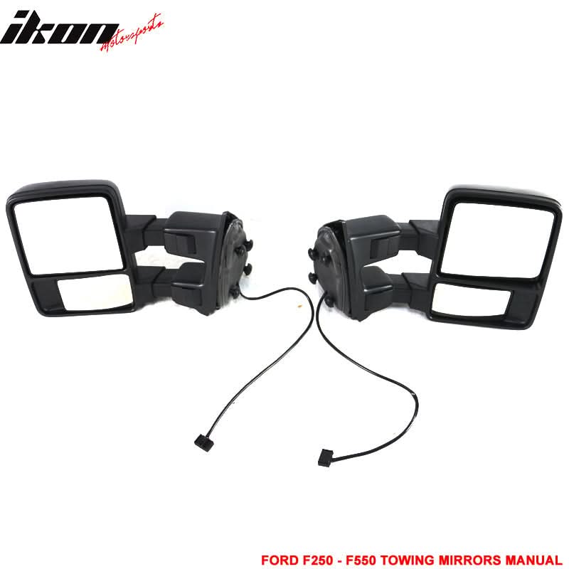 1999-2015 Ford F250 F550 Tow Towing Mirrors Manual Pair - Image 4
