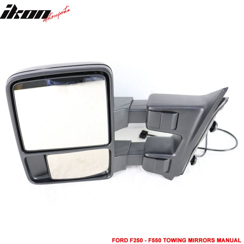 1999-2015 Ford F250 F550 Tow Towing Mirrors Manual Pair - Image 6