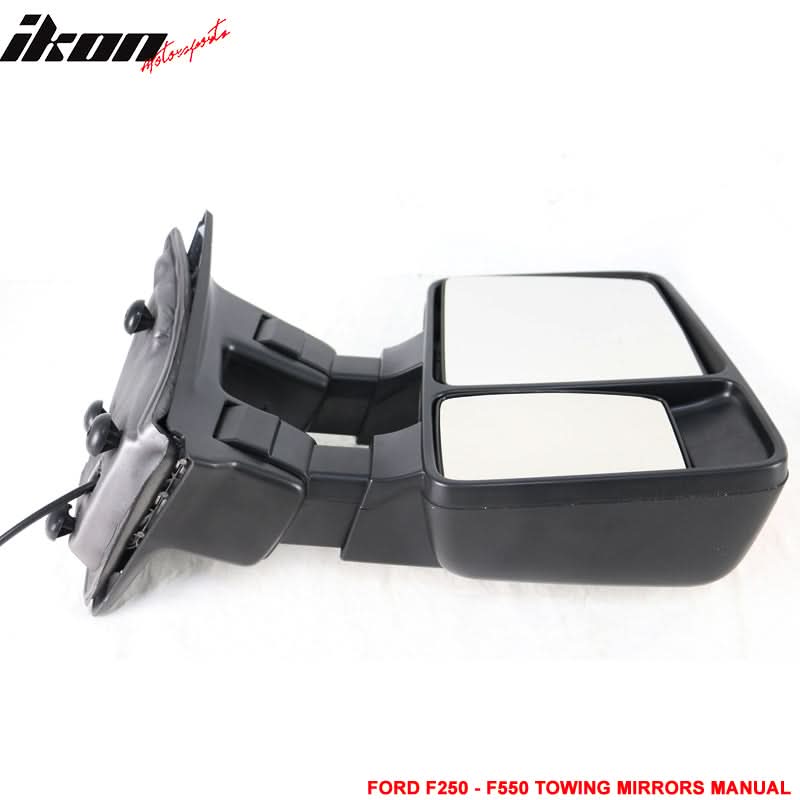 1999-2015 Ford F250 F550 Tow Towing Mirrors Manual Pair - Image 7