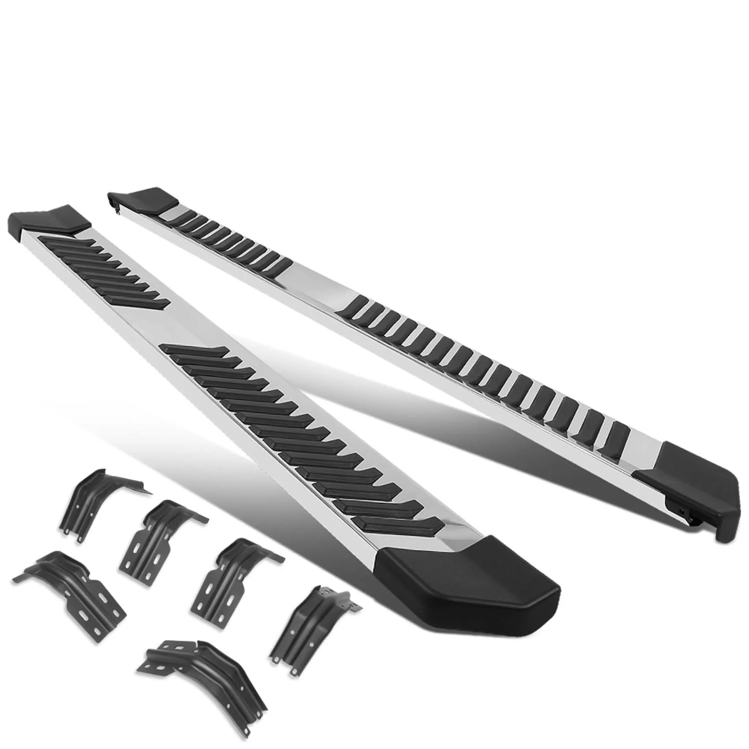 1999-2016 Ford F-250 F-350 F-450 F-550 Super Duty 6" Nerf Bars Silver - Image 2