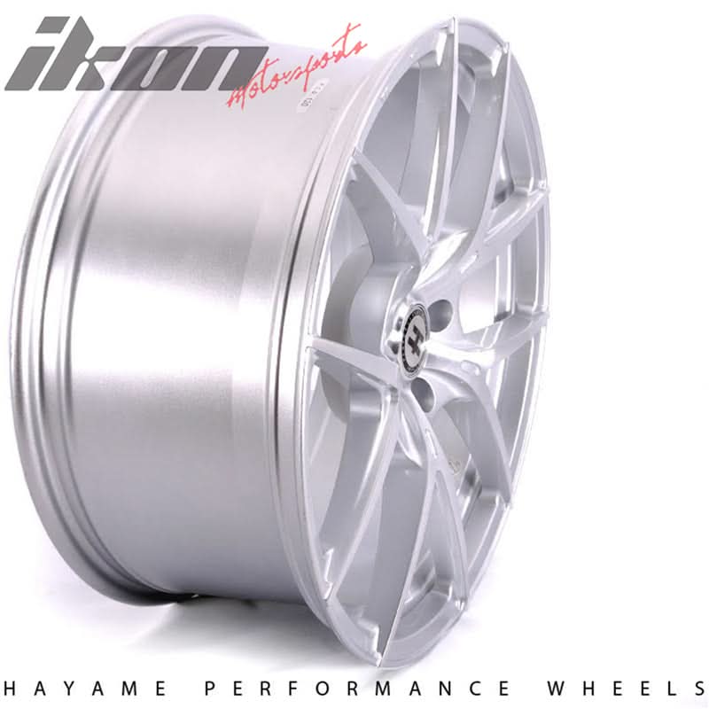 19x9.5 Hayame Wheel Machine Face Silver Lip 5 x 120 Staggered x4 - Image 3