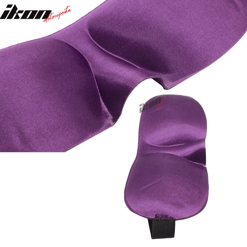 1X Purple Travel Sleeping Aid Eye Mask Cover Nap Rest Blindfold Shade - Image 3