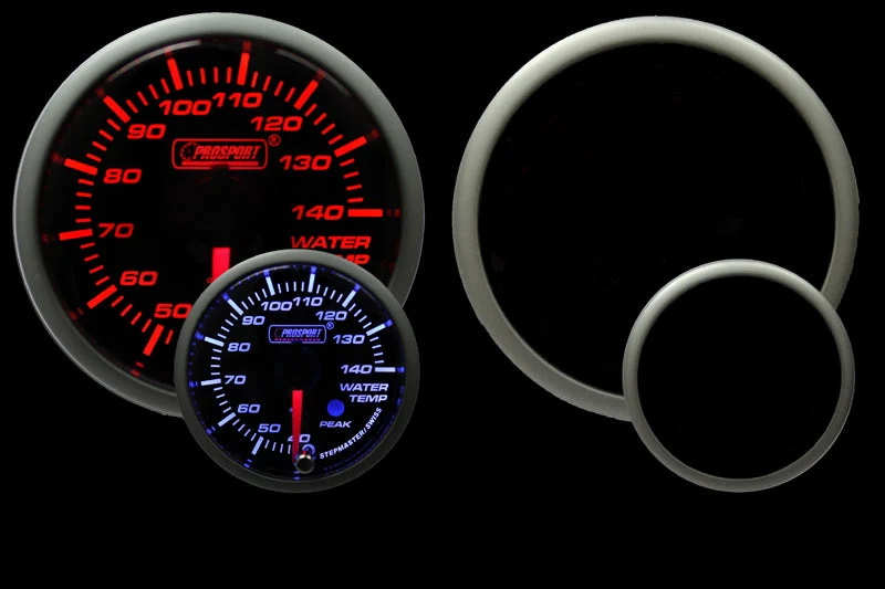 2-1/16" Amber/White Premium Metric Water Temperature Gauge - Image 3