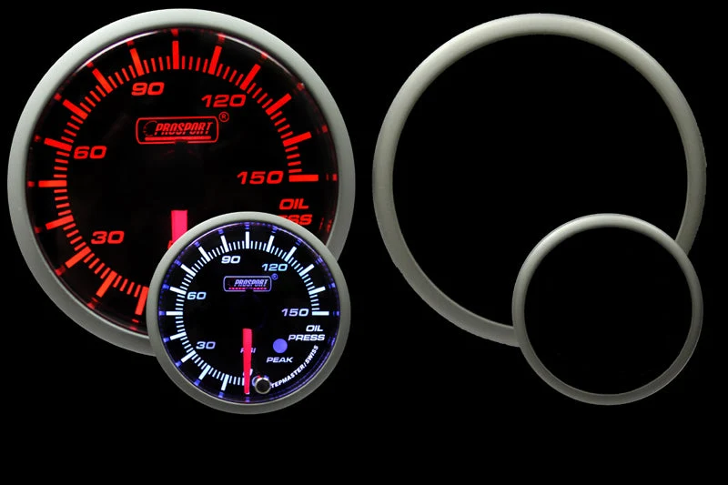 2-1/16" Premium Amber / White Oil Pressure Gauge - Image 4