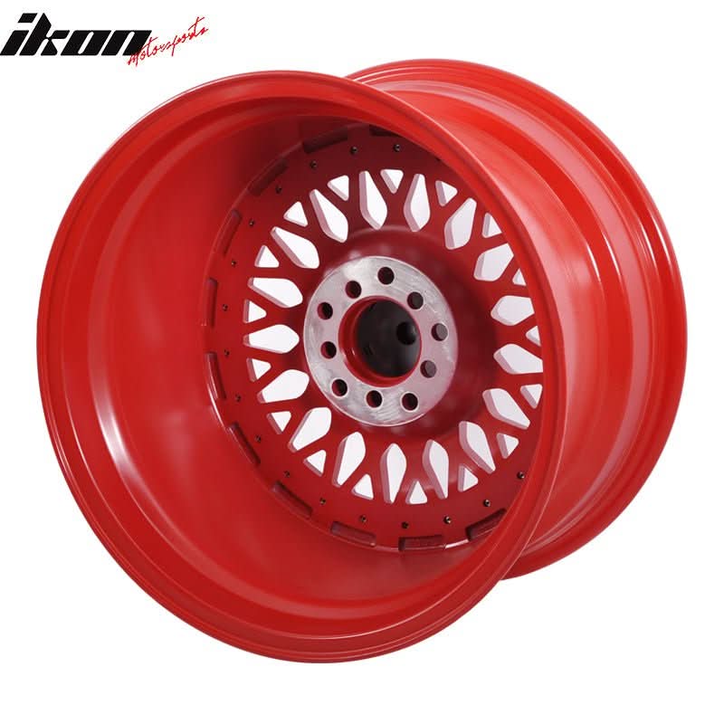 (2) 17X10 +30 5X100 / 5X114.3 Step Lip Deep Dish Mesh Wheels Rims Kit - Image 9