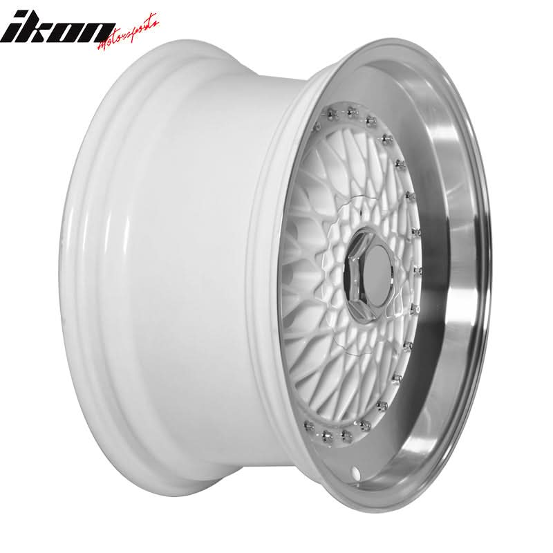 (2) 17X8.5 +25 5X100 / 5X114.3 Step Lip Deep Dish Mesh Wheels Rim Pair - Image 4