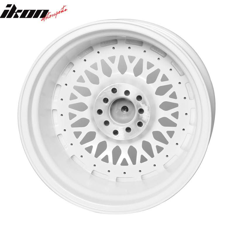 (2) 17X8.5 +25 5X100 / 5X114.3 Step Lip Deep Dish Mesh Wheels Rim Pair - Image 7