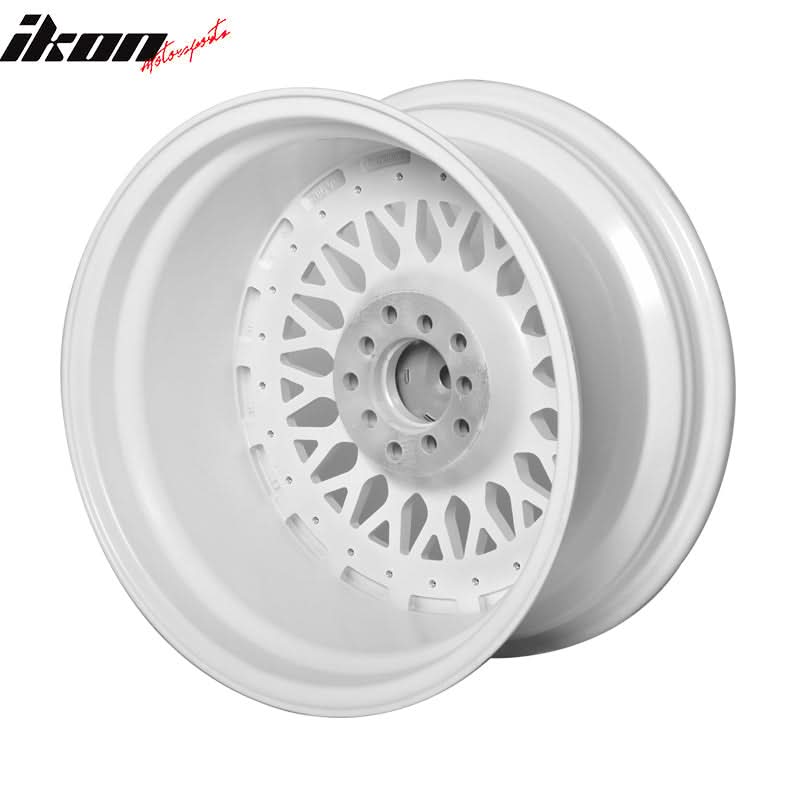 (2) 17X8.5 +25 5X100 / 5X114.3 Step Lip Deep Dish Mesh Wheels Rim Pair - Image 9