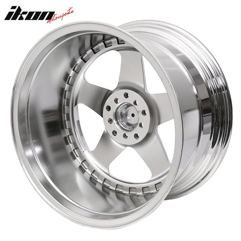 (2) 18X10 +30 5X100 / 5X114.3 Step Lip 5 Spoke Wheels Rim Replacement - Image 4
