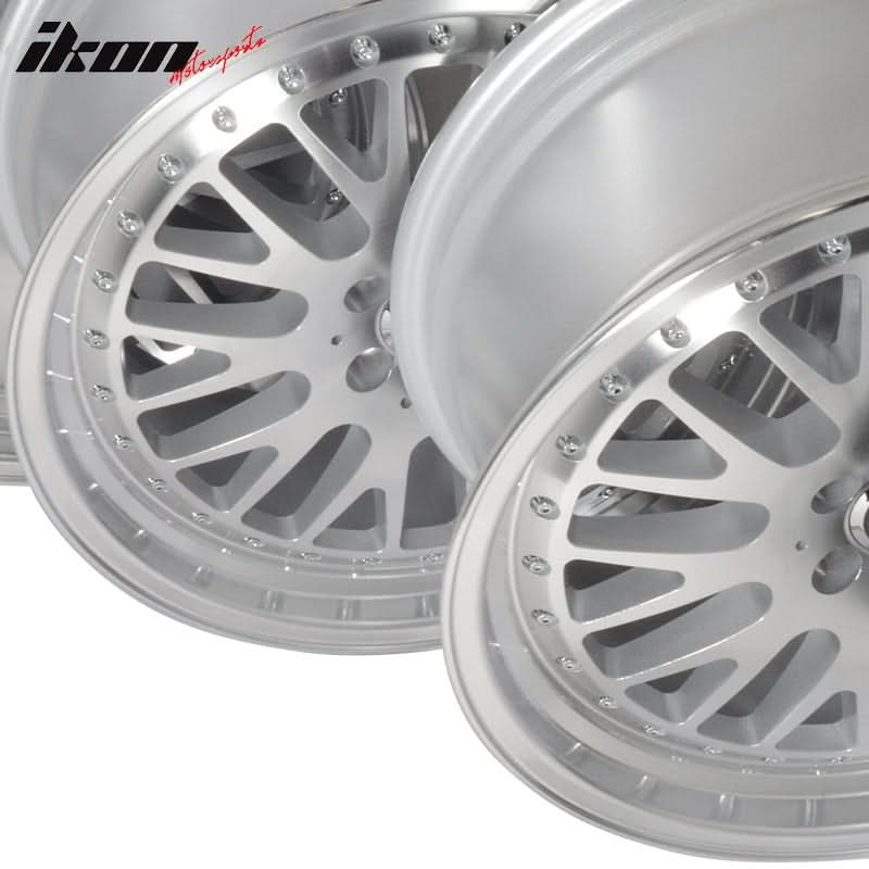 (2) 18X8.5 +35 5X100 Step Lip Mesh Wheels Rims Replacement Car Wheel - Image 3