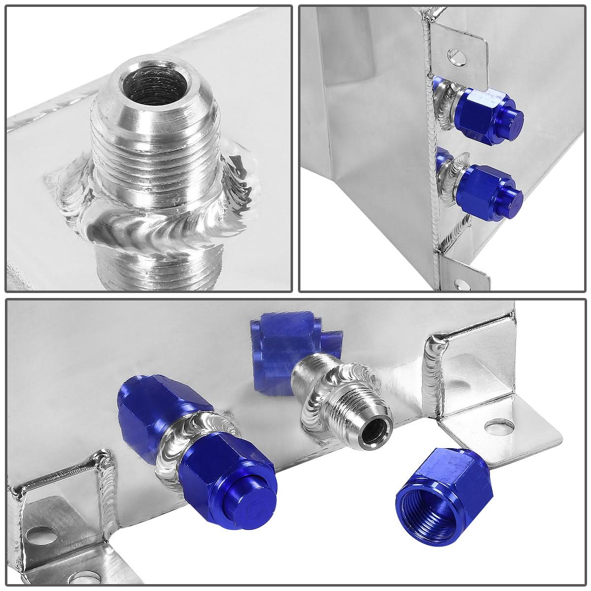 2.5 Gallon Aluminum Fuel Cell Gas Tank with Level Sender - Polished - Image 4