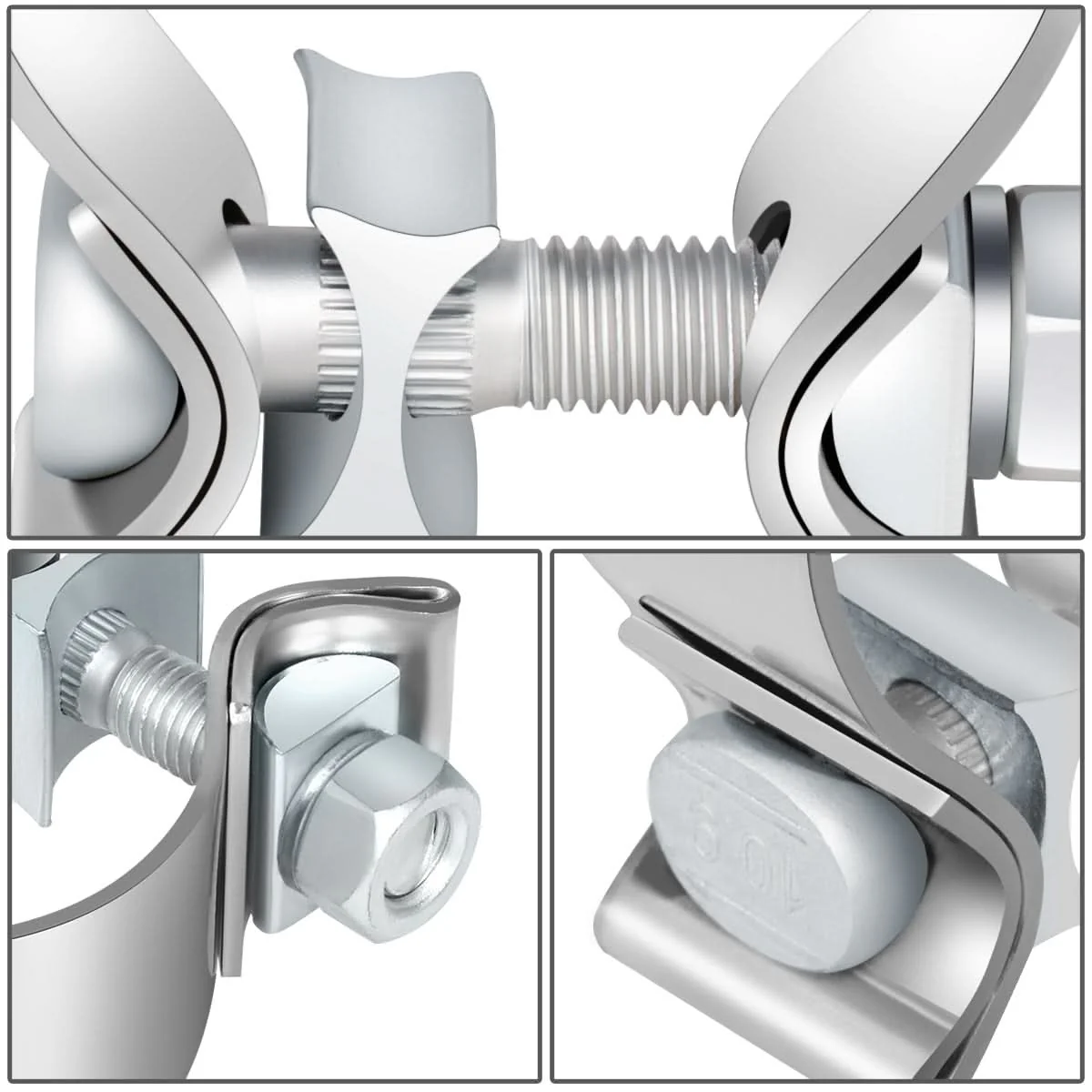 2.5" Narrow Band Exhaust Seal Clamp Stainless Steel - Image 3