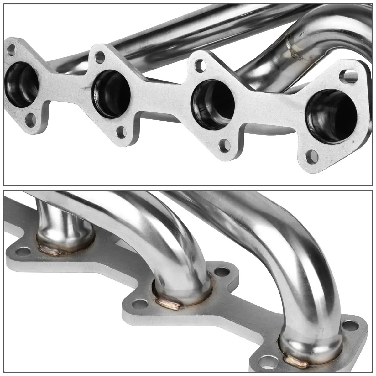 2000-2003 Dodge Pickup Shorty Style Header Stainless Steel - Image 4