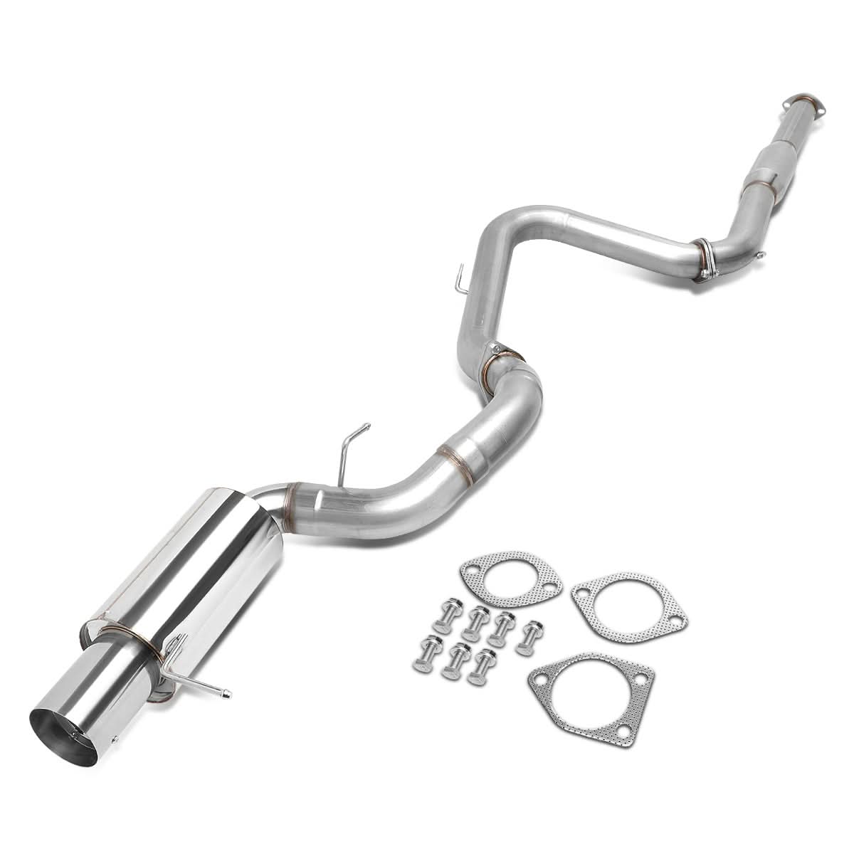 2000-2005 Mitsubishi Eclipse V6 Single Tip Catback Exhaust Stainless Steel - Image 3