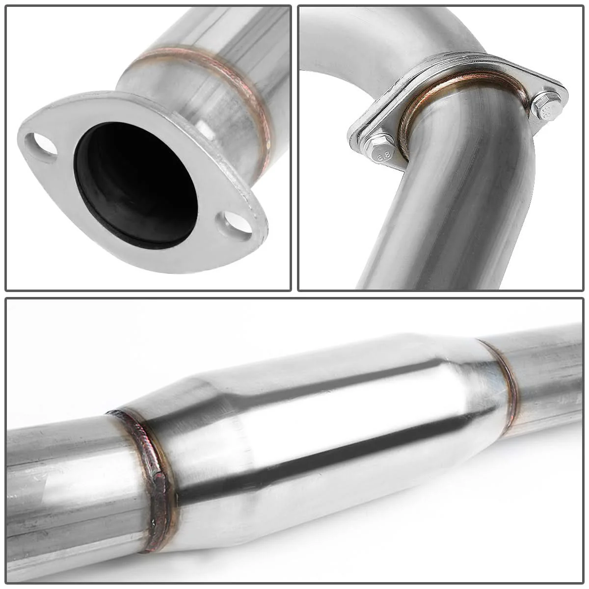 2000-2005 Mitsubishi Eclipse V6 Single Tip Catback Exhaust Stainless Steel - Image 5