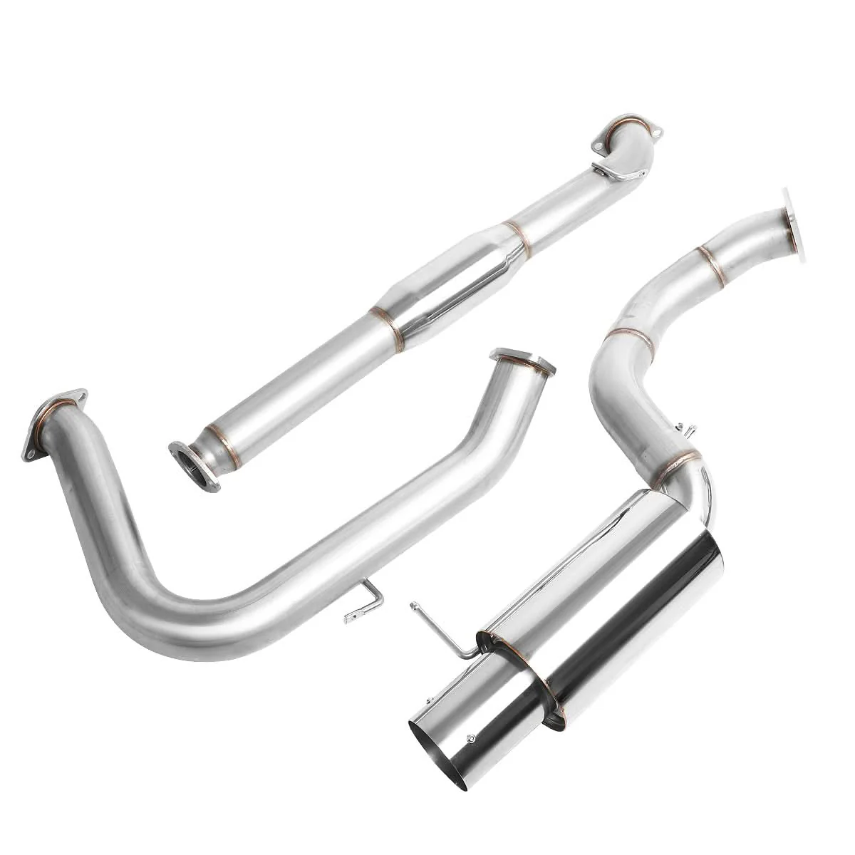 2000-2005 Mitsubishi Eclipse V6 Single Tip Catback Exhaust Stainless Steel - Image 6