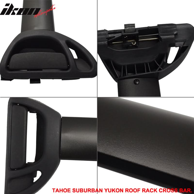 2000-2014 Tahoe Suburban Yukon OE Black Cross Bar Roof Rack Aluminum - Image 3